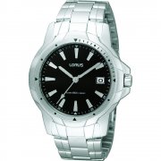 Lorus Classic black dial stainless steel bracelet Mens watch RS907BX9