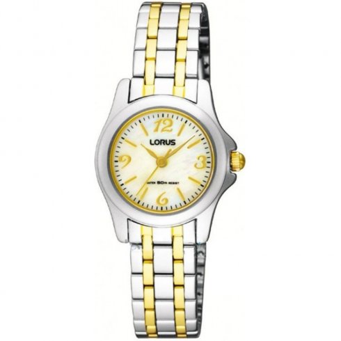 Lorus Classic White Dial Two tone Bracelet Ladies Watch RRS53QX9