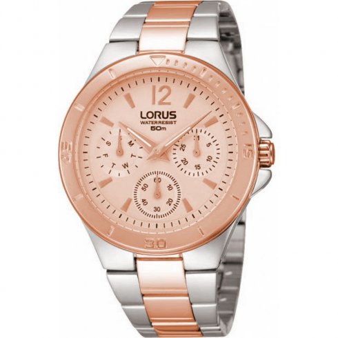 Lorus Rose Gold Dial Two Tone Bracelet Ladies Watch RP614BX9