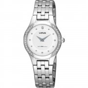 Lorus White Dial Stainless Steel Bracelet Ladies Watch RRW07DX9