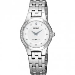 Lorus White Dial Stainless Steel Bracelet Ladies Watch RRW07DX9