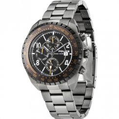 Police Navy black dial stainless steel bracelet Mens watch 12777JSU-02M