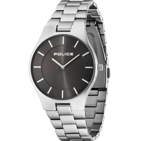 Police Splendor Gun Metal Dial Stainless Steel Bracelet Gents Watch 14640MS/61M