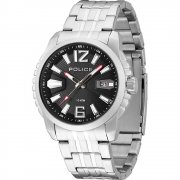 Police Survivor black dial stainless steel bracelet Mens watch 13896JS-02M