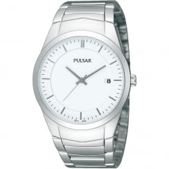 Pulsar Classic White Dial Stainless Steel Bracelet Gents Watch PS9151X1