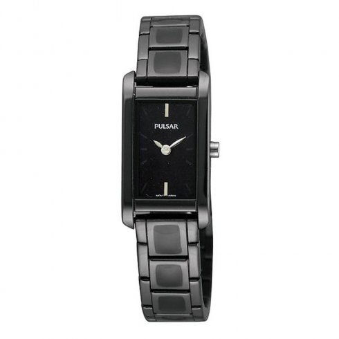 Pulsar Enamel black dial stainless steel bracelet Ladies watch PEGF41