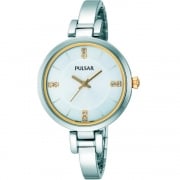 Pulsar Silver Dial Stainless Steel Semi-Bangle Ladies Watch PH8033X1