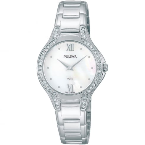 Pulsar White Dial Stainless Steel Bracelet Ladies Watch PM2173X1