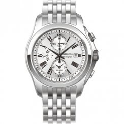 Seiko Chronograph Silver Dial Stainless Steel Bracelet Mens Watch SNAE29P1