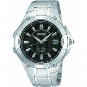 Seiko Coutura Kinetic Black Dial Stainless Steel Bracelet Gents Watch SKA409P1