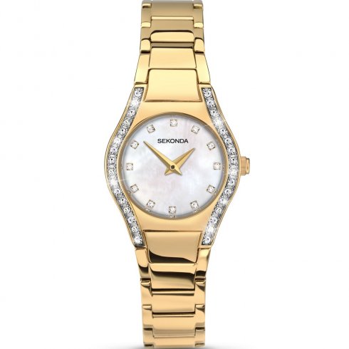 Sekonda Aurora White Dial Gold Bracelet Ladies Watch 2239