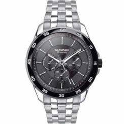 Sekonda Black Dial Stainless Steel Bracelet Gents Watch 1392