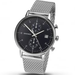Sekonda Chronograph Black Dial Mesh Strap Gents Watch 1195