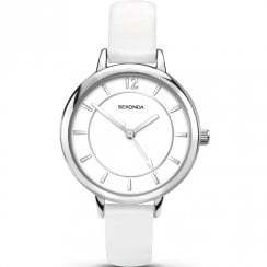 Sekonda Editions White Dial White Strap Ladies Watch 2504