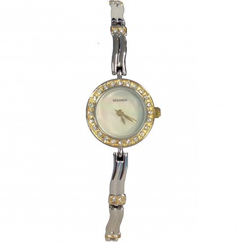 Sekonda White mother of pearl dial stainless steel bracelet Ladies watch 4983