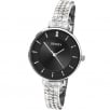 Seksy Krystal Black Dial Stone Set Resin Strap Ladies Watch 2447