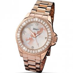 Seksy Rose Gold Dial Stainless Steel Bracelet Ladies Watch 4655