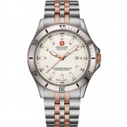 Swiss Military Flagship white dial stainless steel bracelet Mens watch 6-5161.7.12.001