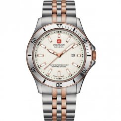 Swiss Military Flagship white dial stainless steel bracelet Mens watch 6-5161.7.12.001