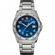 Swiss Military Guardian blue dial stainless steel bracelet Mens watch 6-5190.04.003