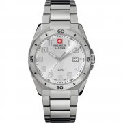 Swiss Military Guardian silver dial stainless steel bracelet Mens watch 6-5190.04.001