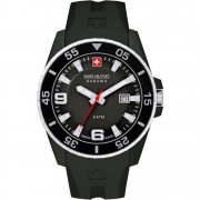 Swiss Military Ranger black dial rubber strap Mens watch 6-4200.27.007.07