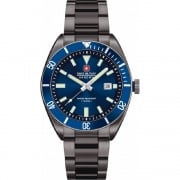 Swiss Military Skipper Blue Dial IP Black Bracelet Gents Watch 6-5214.30.003