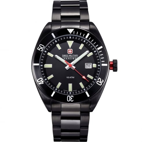 Swiss Military Skipper IP Black Bracelet Gents Watch 6-5214.13.007