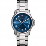 Swiss Military Soldier blue dial stainless steel bracelet Mens watch 6-5141.04.003