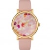 Timex Crystal Bloom Swarovski Floral Dial Pink Leather Strap Ladies Watch TW2R66300