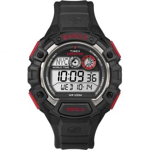 Timex Expedition World Time Digital Chronograph Black Resin Strap Gents Watch T49973