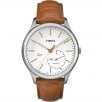 Timex IQ + Move Smartwatch White Dial Tan leather Strap Gents Watch TW2P94700