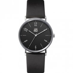 Zoom City Walk black dial leather strap Mens watch ZM.3793M.2502
