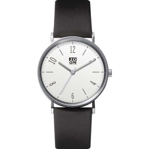 Zoom City Walk white dial leather strap Mens watch ZM.3793M.2501