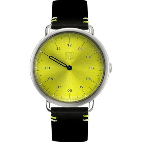 Zoom Lens green dial leather strap Mens watch ZM.3826M.2511