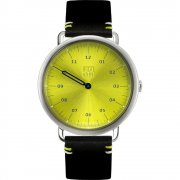 Zoom Lens green dial leather strap Mens watch ZM.3826M.2511