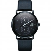 Zoom Muse black dial chronograph leather strap Mens watch ZM.7100M.2502