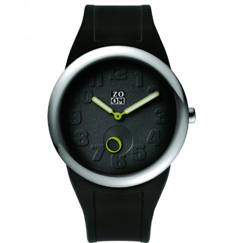 Zoom Sunday black dial rubber strap Mens watch ZM.3755M.9502
