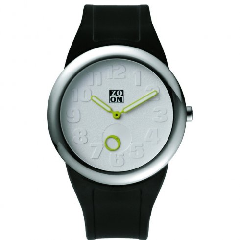 Zoom Sunday white dial rubber strap Mens watch ZM.3755M.9501