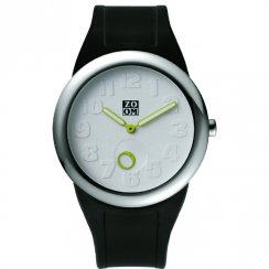Zoom Sunday white dial rubber strap Mens watch ZM.3755M.9501